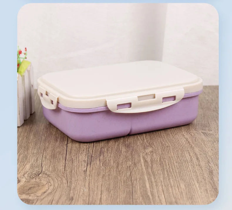 Kpop Demon Hunters Lunch Box for Boy Girl Cute Mira Zoey Jinu Portable Plastic Bento Box with Dinnerware Food Fruit Container