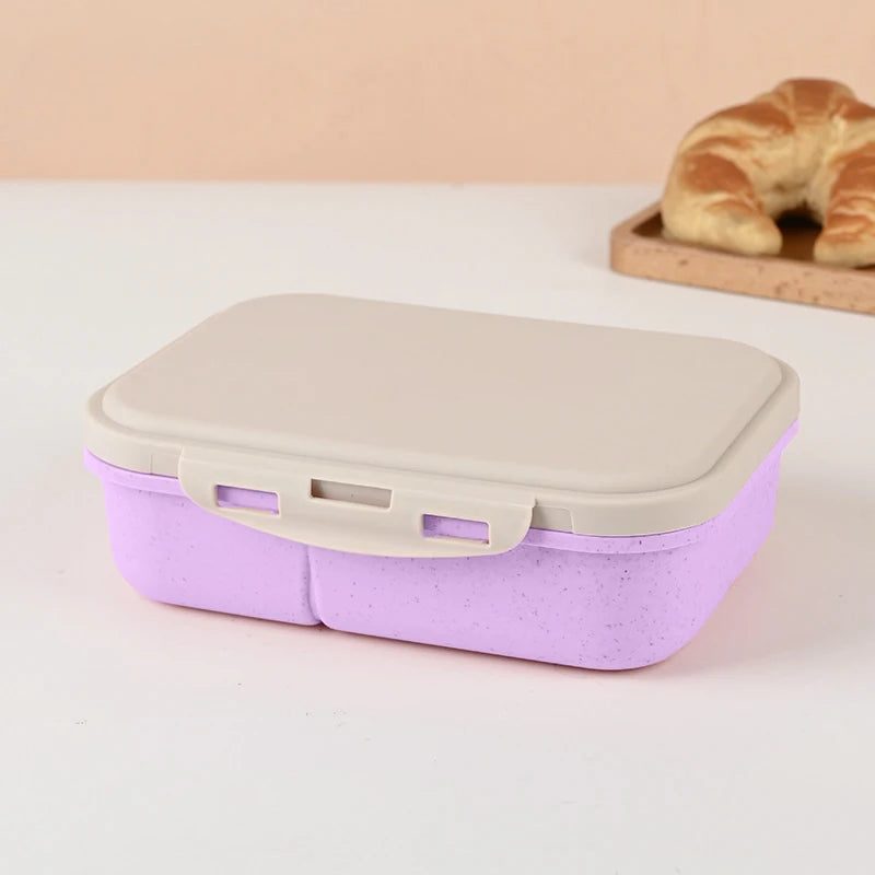 Kpop Demon Hunters Lunch Box for Boy Girl Cute Mira Zoey Jinu Portable Plastic Bento Box with Dinnerware Food Fruit Container