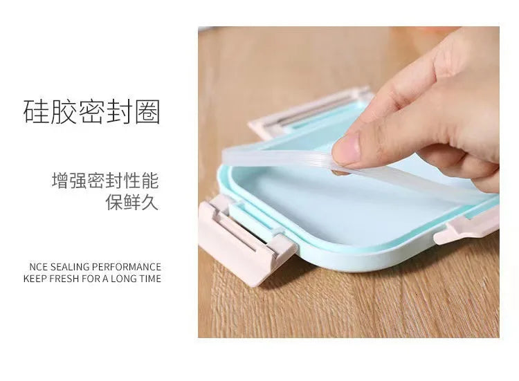 K-pop Demon Hunters Large Capacity Partitioned Lunch Box Cartoon Letter A-Z Printed Bento Box Portable Food Storage Container