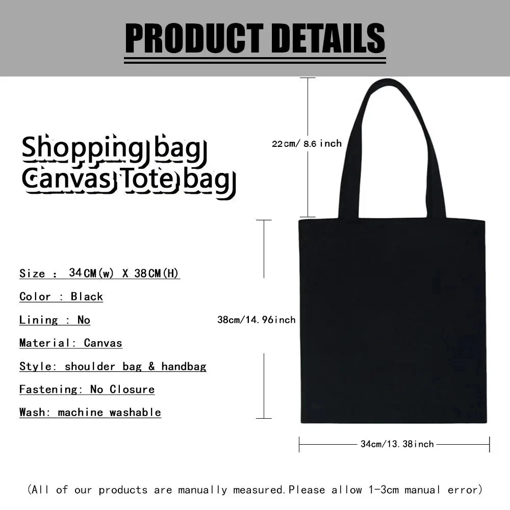 2025 Movie KPop Demon Hunters Canvas Bag Shopping Canvas Shopping Tote Bag Fashion Shopping Bag