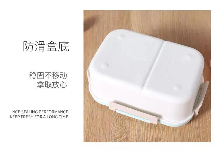 K-pop Demon Hunters Large Capacity Partitioned Lunch Box Cartoon Letter A-Z Printed Bento Box Portable Food Storage Container