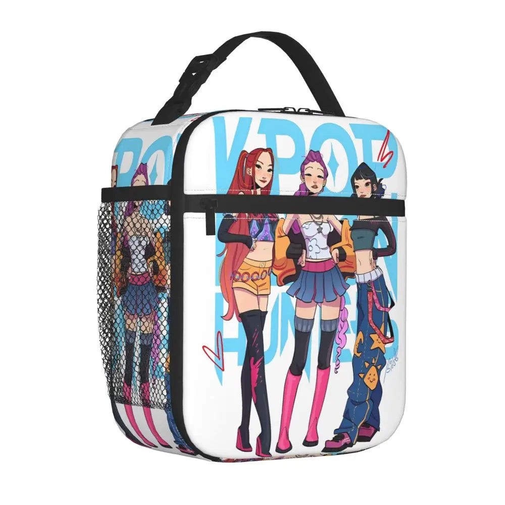 Lunch Boxes KPop Demon Hunters Huntrix Merch Storage Food Box Fashion Cooler Thermal Lunch Box For School