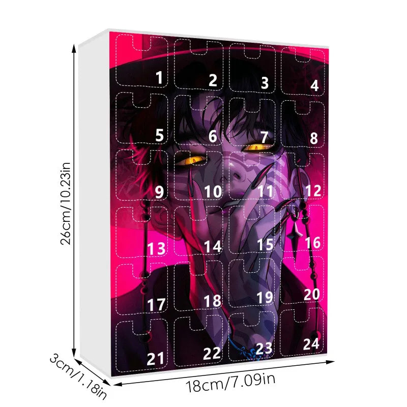 KPop Demon Hunters Advent Calendar Anime Doll Christmas Atmosphere Decorative Gifts New Year 24 Days Countdown Surprise Box Gift