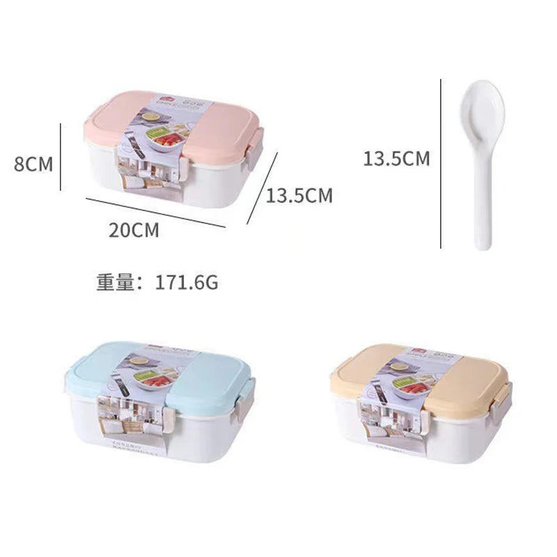K-pop Demon Hunters Large Capacity Partitioned Lunch Box Cartoon Letter A-Z Printed Bento Box Portable Food Storage Container