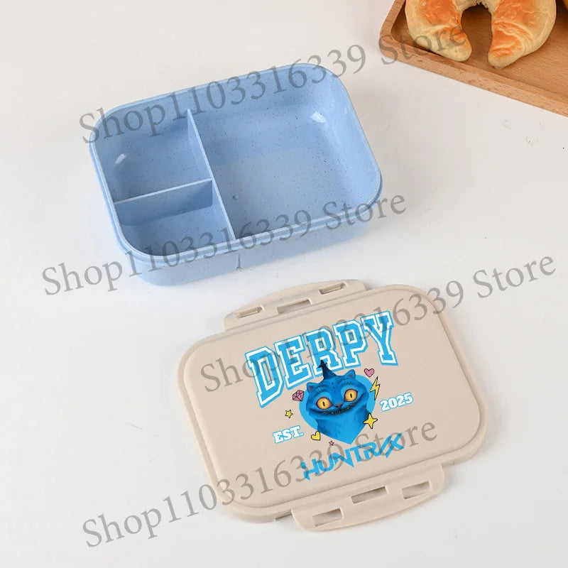 KPop Demon Hunters Lunch Box Cool Girls Portable Bento Box Anime Food Container Available Microwave Heat Kids Toast Boxes Gifts