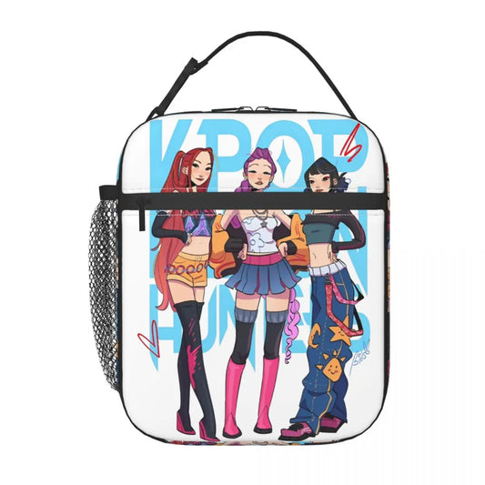 Lunch Boxes KPop Demon Hunters Huntrix Merch Storage Food Box Fashion Cooler Thermal Lunch Box For School