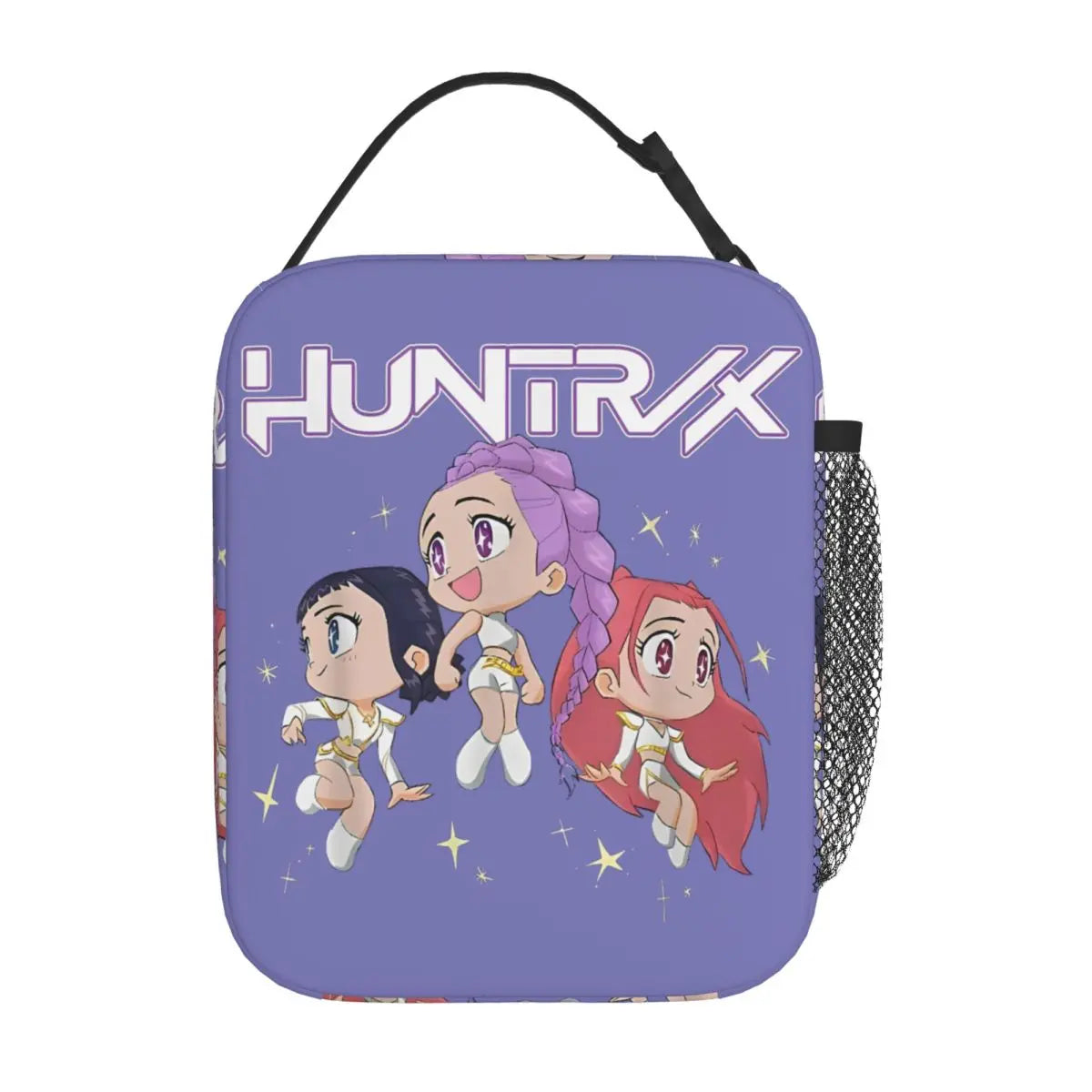 KPOP Demon Hunters Anime Lunch Bag Portable Lunch Box Girls Outdoor Picnic Print Cooler Bag Funny Oxford Tote Food Bags
