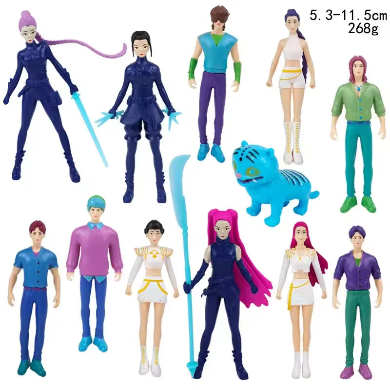 Popular anime K-pop demon hunter doll "Devil Hunter" character Rumi Mira Zoey Derpys tiger statue toy table decoration statue or