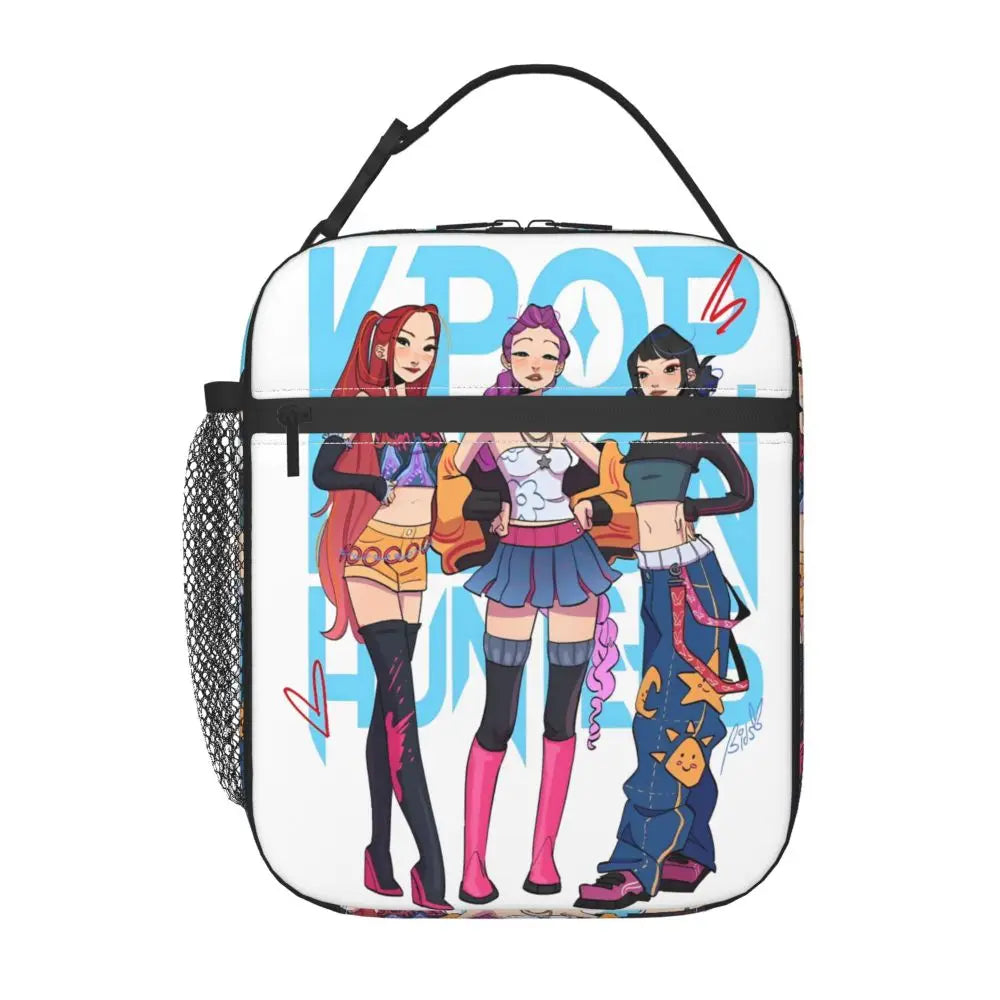 Lunch Boxes KPop Demon Hunters Huntrix Merch Storage Food Box Fashion Cooler Thermal Lunch Box For School