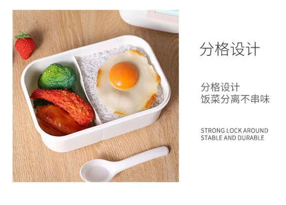 K-pop Demon Hunters Large Capacity Partitioned Lunch Box Cartoon Letter A-Z Printed Bento Box Portable Food Storage Container