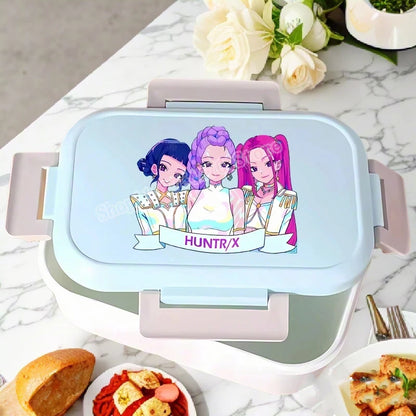 KPop Demon Hunters Lunchbox Anime Character Print Lunch Bags Student Portable Thermal Storage Boxs Cartoon Food Organiser Gifts