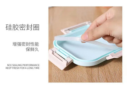 K-pop Demon Hunters Large Capacity Partitioned Lunch Box Cartoon Letter A-Z Printed Bento Box Portable Food Storage Container