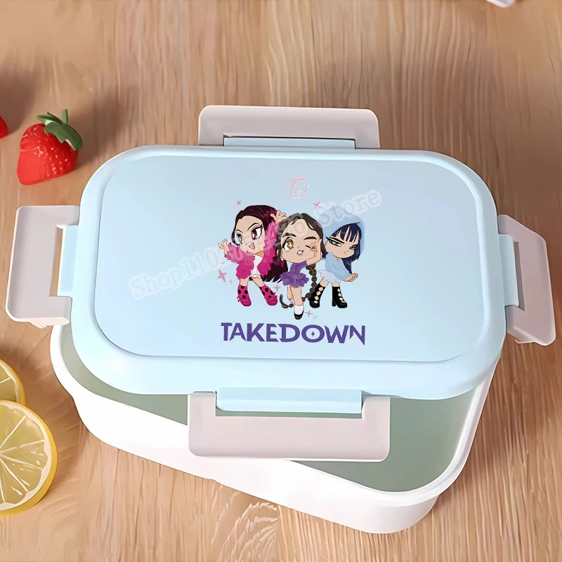 KPop Demon Hunters Lunchbox Anime Character Print Lunch Bags Student Portable Thermal Storage Boxs Cartoon Food Organiser Gifts