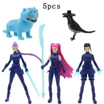 Popular anime K-pop demon hunter doll "Devil Hunter" character Rumi Mira Zoey Derpys tiger statue toy table decoration statue or