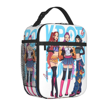 Lunch Boxes KPop Demon Hunters Huntrix Merch Storage Food Box Fashion Cooler Thermal Lunch Box For School