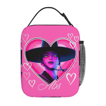KPOP Demon Hunters Anime Lunch Bag Portable Lunch Box Girls Outdoor Picnic Print Cooler Bag Funny Oxford Tote Food Bags