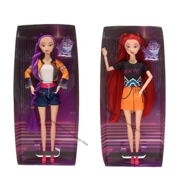 11in Kpop Demon Hunters Vinyl Figurines New K-POP Demon Slayer Miniatures Doll Lumimila Zoey Desktop Ornament Decoration Gifts