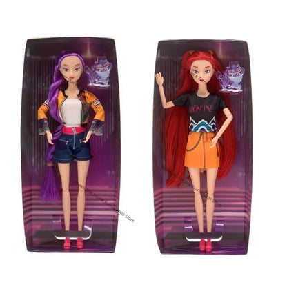 11in Kpop Demon Hunters Vinyl Figurines New K-POP Demon Slayer Miniatures Doll Lumimila Zoey Desktop Ornament Decoration Gifts