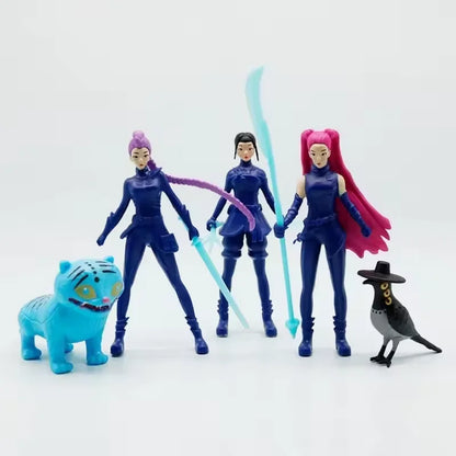 Popular anime K-pop demon hunter doll "Devil Hunter" character Rumi Mira Zoey Derpys tiger statue toy table decoration statue or