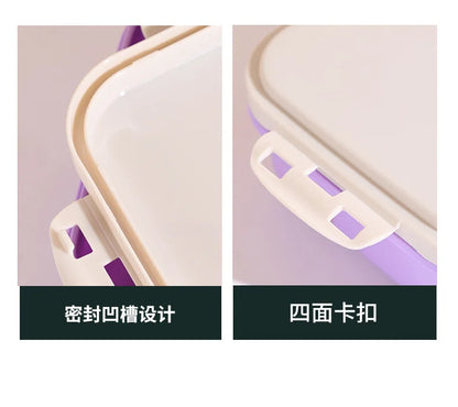 Kpop Demon Hunters Lunch Box for Boy Girl Cute Mira Zoey Jinu Portable Plastic Bento Box with Dinnerware Food Fruit Container