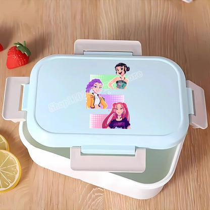 KPop Demon Hunters Lunchbox Anime Character Print Lunch Bags Student Portable Thermal Storage Boxs Cartoon Food Organiser Gifts