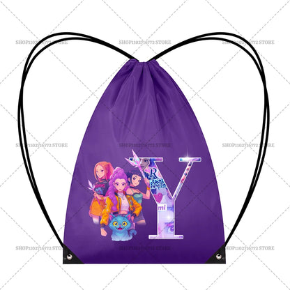 KPop Demon Hunters Backpack Girl Handbag Kawaii Cartoon Printed Bags Large Capacity Waterproof Drawstring Bag Kid Birthday Gifts