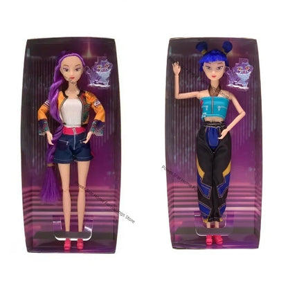 11in Kpop Demon Hunters Vinyl Figurines New K-POP Demon Slayer Miniatures Doll Lumimila Zoey Desktop Ornament Decoration Gifts