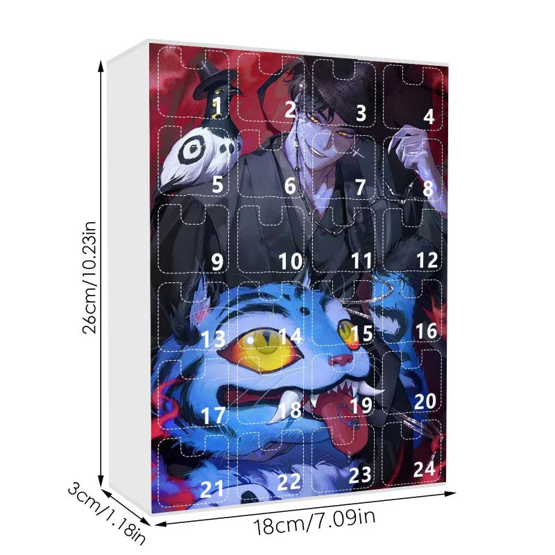 KPop Demon Hunters Advent Calendar Anime Doll Christmas Atmosphere Decorative Gifts New Year 24 Days Countdown Surprise Box Gift