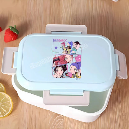 KPop Demon Hunters Lunchbox Anime Character Print Lunch Bags Student Portable Thermal Storage Boxs Cartoon Food Organiser Gifts