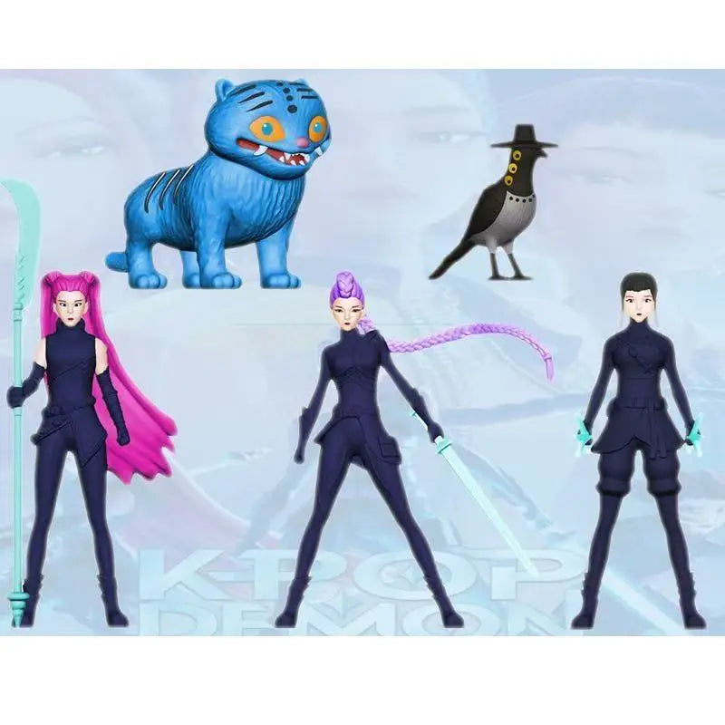 Popular anime K-pop demon hunter doll "Devil Hunter" character Rumi Mira Zoey Derpys tiger statue toy table decoration statue or