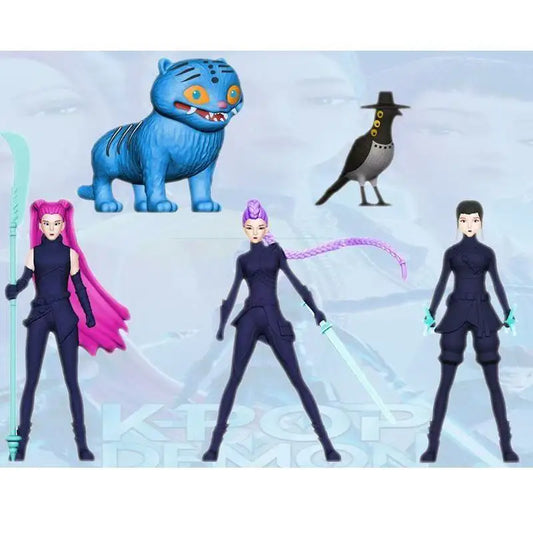 Popular anime K-pop demon hunter doll "Devil Hunter" character Rumi Mira Zoey Derpys tiger statue toy table decoration statue or