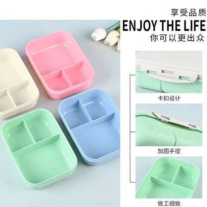 Kpop Demon Hunters Lunch Box for Boy Girl Cute Mira Zoey Jinu Portable Plastic Bento Box with Dinnerware Food Fruit Container